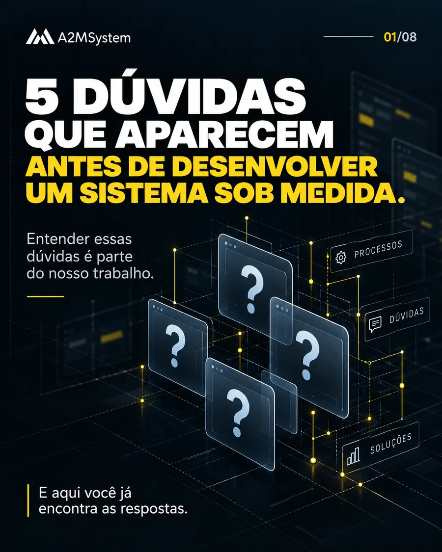 5 dúvidas que aparecem antes de desenvolver um sistema sob medida.
